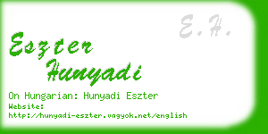 eszter hunyadi business card
